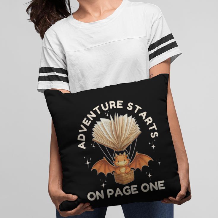 Cute Dragon Book Hot Air Balloon Adventure Fantasy Reading Pillowcase