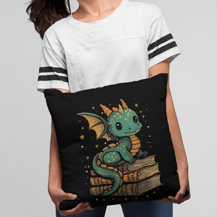 Cute Kawaii Dragon Fantasy Book Lover Book Nerd Pillowcase
