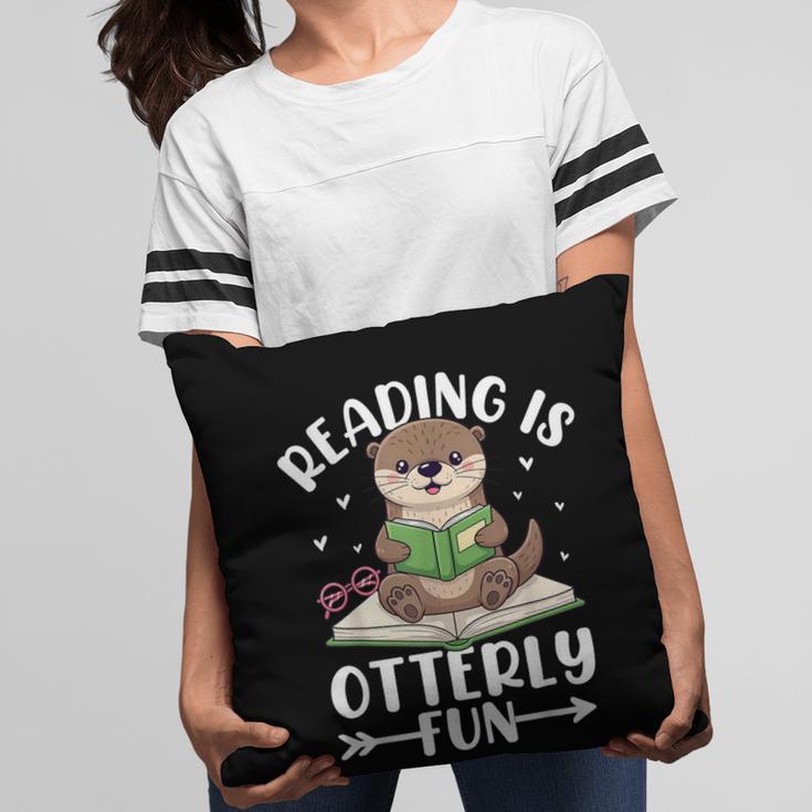Cute Otter Reading Book Lover Sea Otters Animal Lover Pillowcase