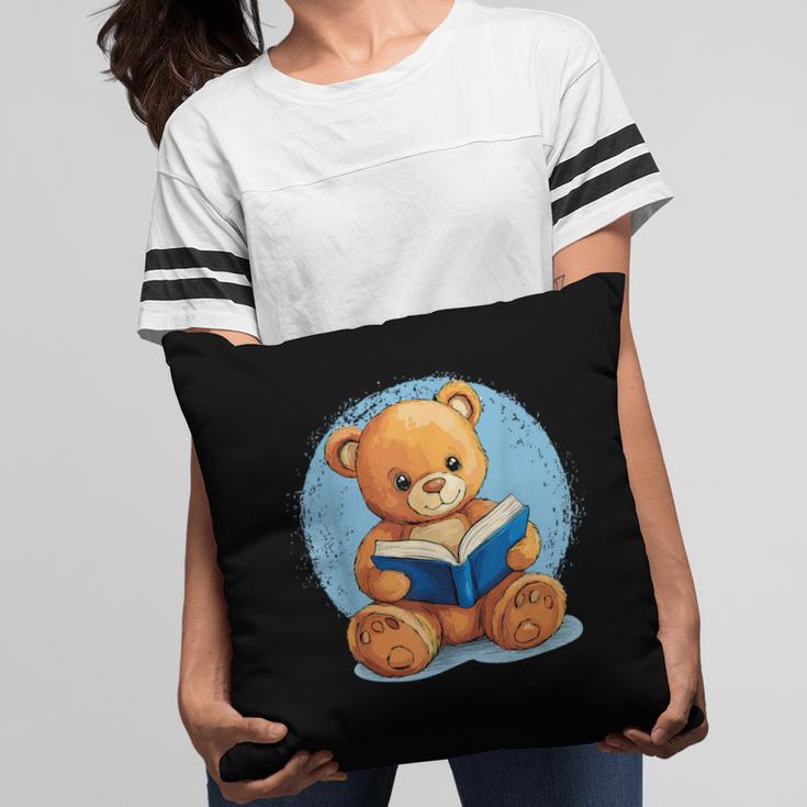 Cute Teddy Bear Reading Book Fun Pillowcase