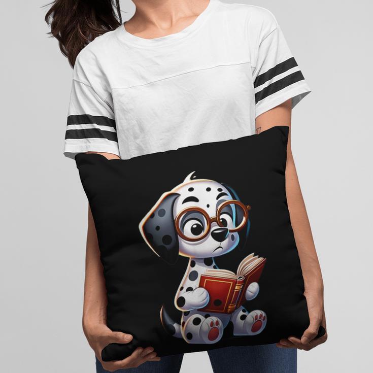 Dalmatian Reading a Book Dog Pillowcase