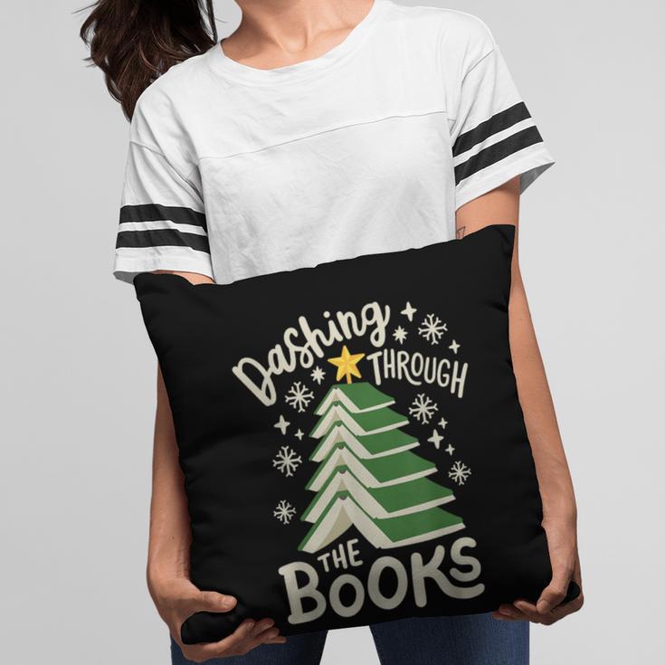 Dashing Through The Books Christmas Book Lovers Men Women Pillowcase Dashing Through The Books Christmas Book Lovers Men Women Pillowcase