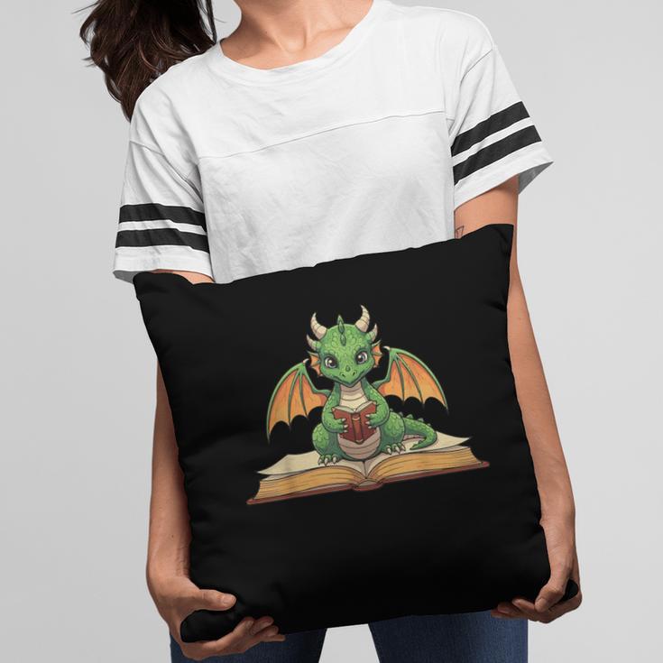 Dragon Reading Book Bookworm Pillowcase
