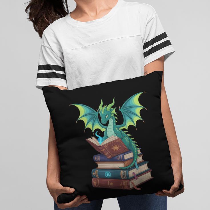 Dragon Reading Books Fantasy Lovers Mythical Creatures Pillowcase Dragon Reading Books Fantasy Lovers Mythical Creatures Pillowcase