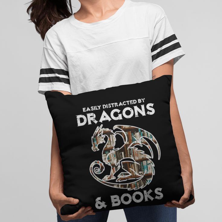 Easily Distracted By Dragons Books Bookworm Women Men Kids Pillowcase Easily Distracted By Dragons Books Bookworm Women Men Kids Pillowcase