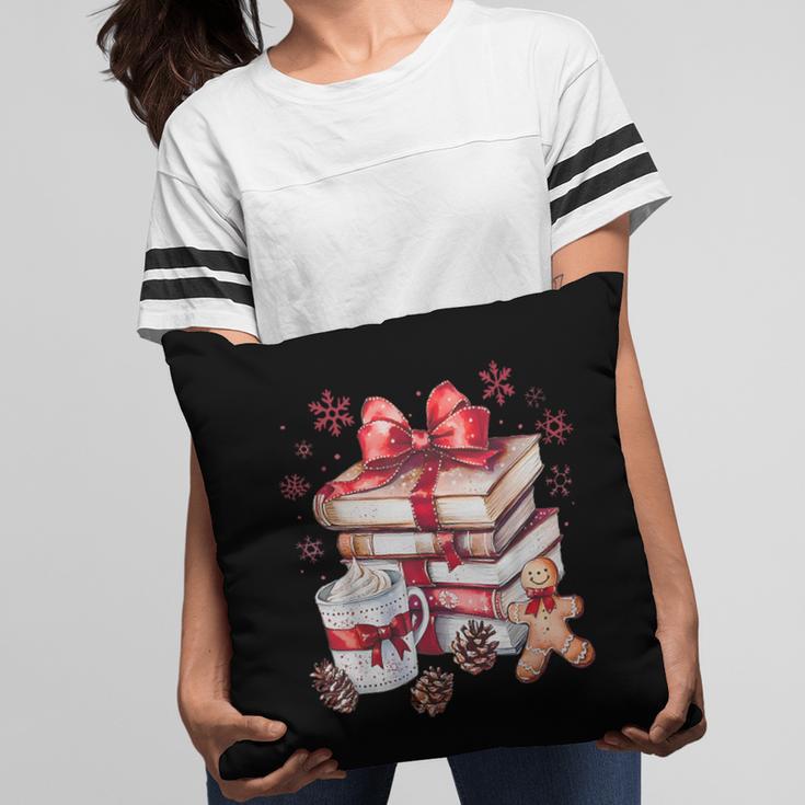 Girly Coquette Gingerbread Books And Hot Cocoa Cozy Season Pillowcase