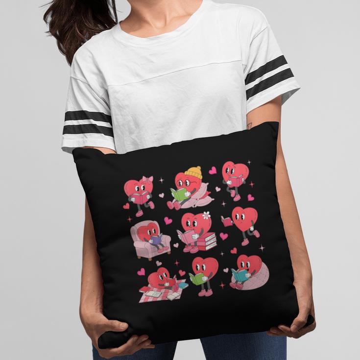 Hearts Reading Book Lovers All Booked For Valentine Pillowcase