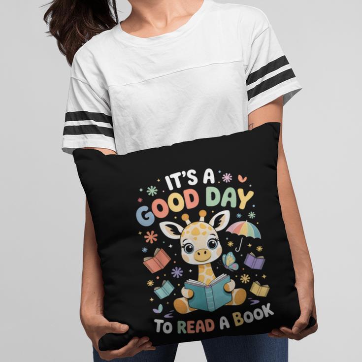 It's a Good Day To Read a Book Cute Giraffe Pillowcase