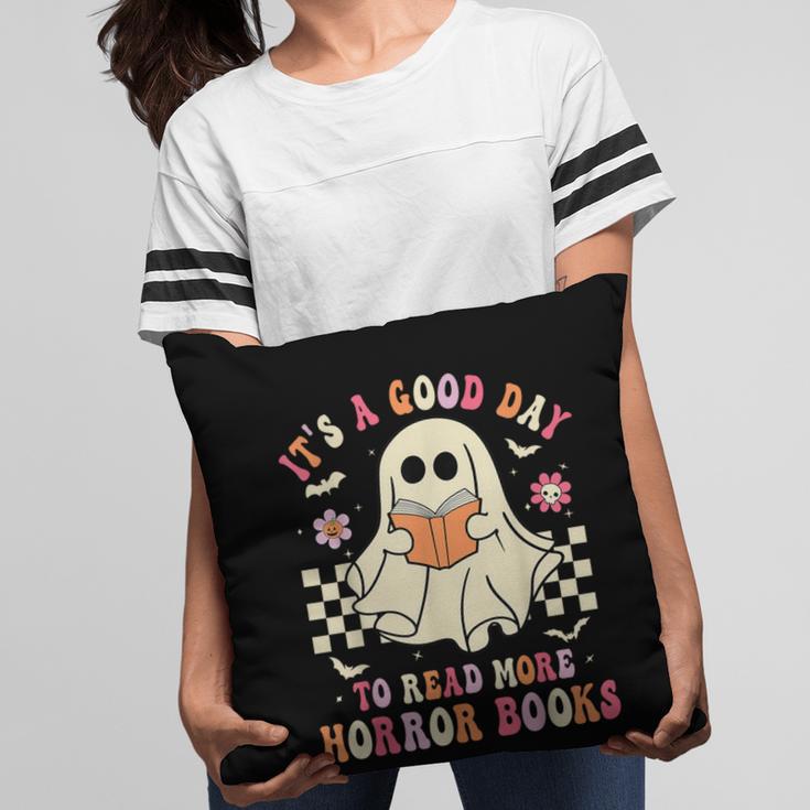 It's A Good Day To Read More Horror Books Halloween Pillowcase