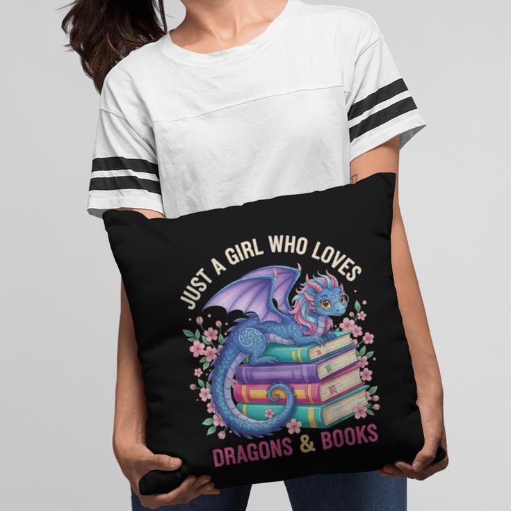 Just a Girl Who Loves Dragons And Books Dragon Reading Pillowcase
