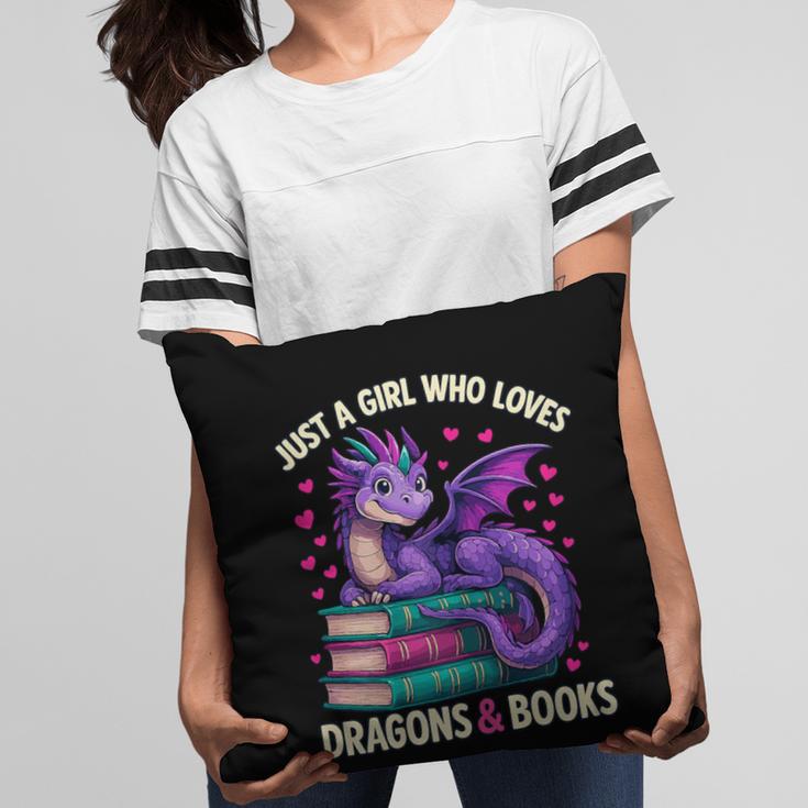 Just a Girl Who Loves Dragons And Books Reading Pillowcase Just a Girl Who Loves Dragons And Books Reading Pillowcase