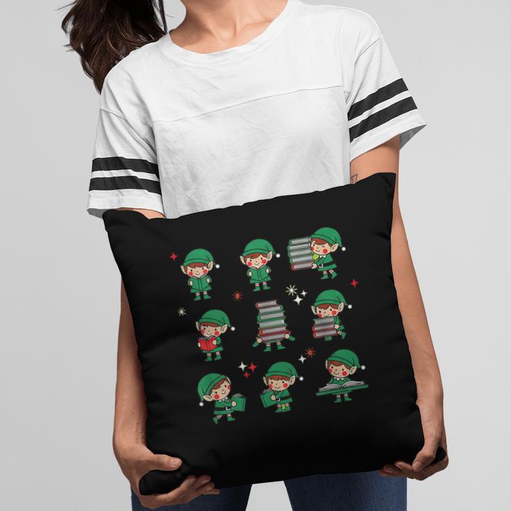 Librarian Book Lover Christmas Elf Reading Joy Pillowcase