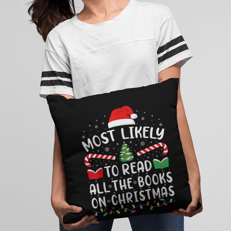 Most Likely To Read A Book On Christmas Family Matching Xmas Pillowcase Most Likely To Read A Book On Christmas Family Matching Xmas Pillowcase