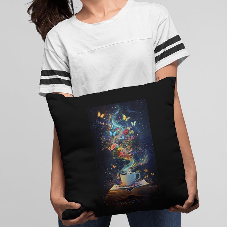 Magical Book Floral Coffee Books Nature Fantasy Pillowcase