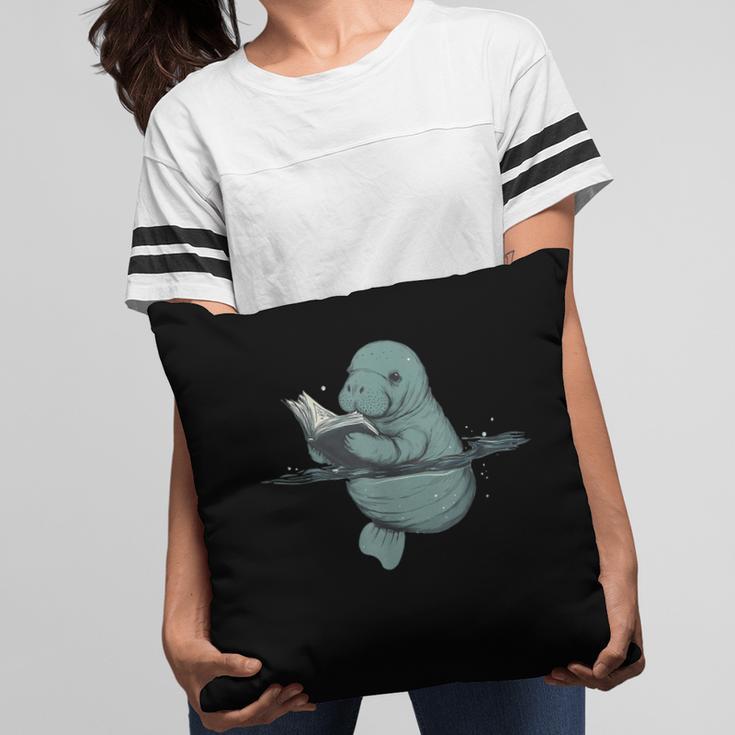 Manatee Reading Book Bookworm Manatees Ocean Animal Lover Pillowcase