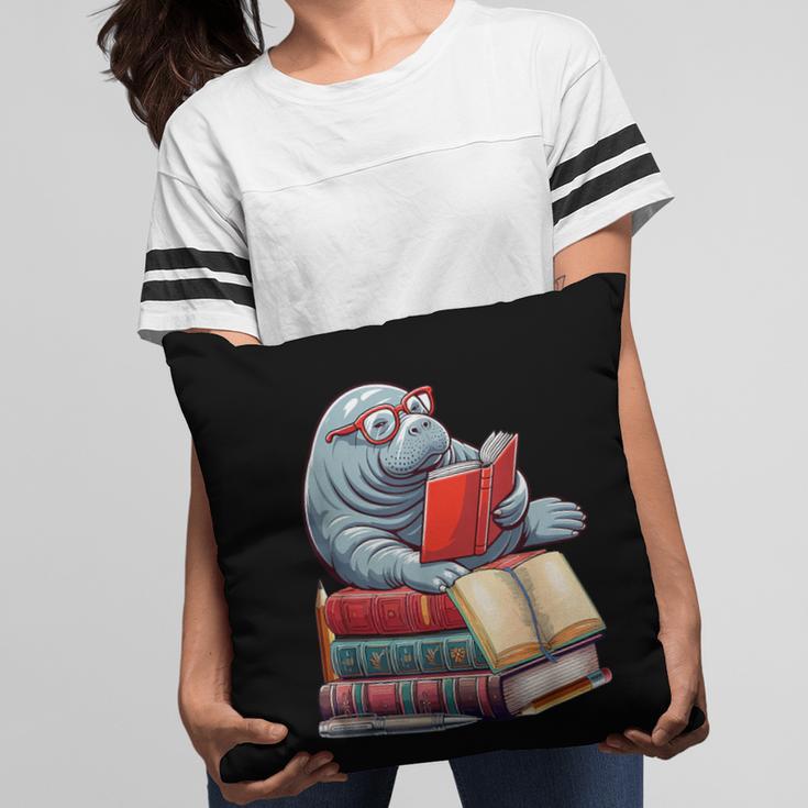 Manatee Reading Books Matching Bookworm Readers Librarian Pillowcase Manatee Reading Books Matching Bookworm Readers Librarian Pillowcase