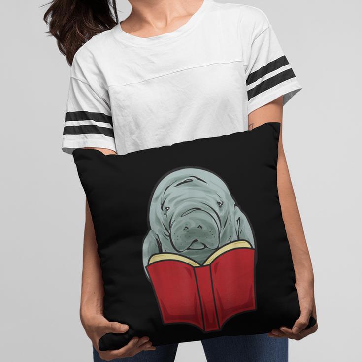 Manatee Reading Books Sea Animal Manatee Pillowcase