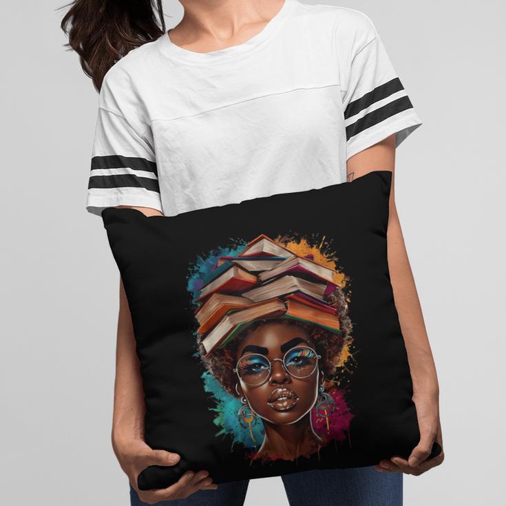 Melanin Girl Afro Book Lover Librarian Teacher Student Pillowcase