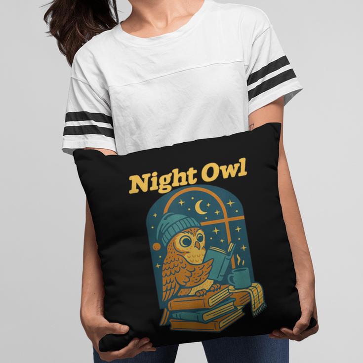 Night Owl Cozy Reading Tea Coffee Lover Bookworm Cute Pillowcase