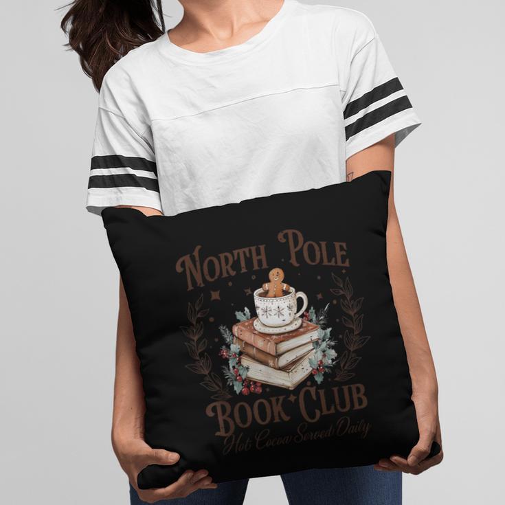 North Pole Book Club Hot Cocoa Served Daily Librarian Xmas Pillowcase