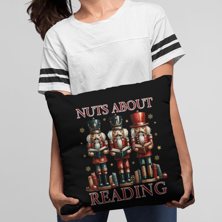 Nuts About Reading Nutcracker Reading Book Lover Christmas Pillowcase