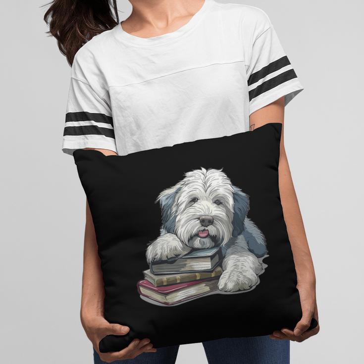 Old English Sheepdog Books Reading Dog Breed Graphic Pillowcase