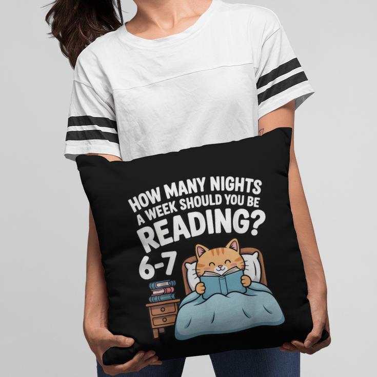 Orange Cat Reading Book 67 Six Seven Meme Pillowcase