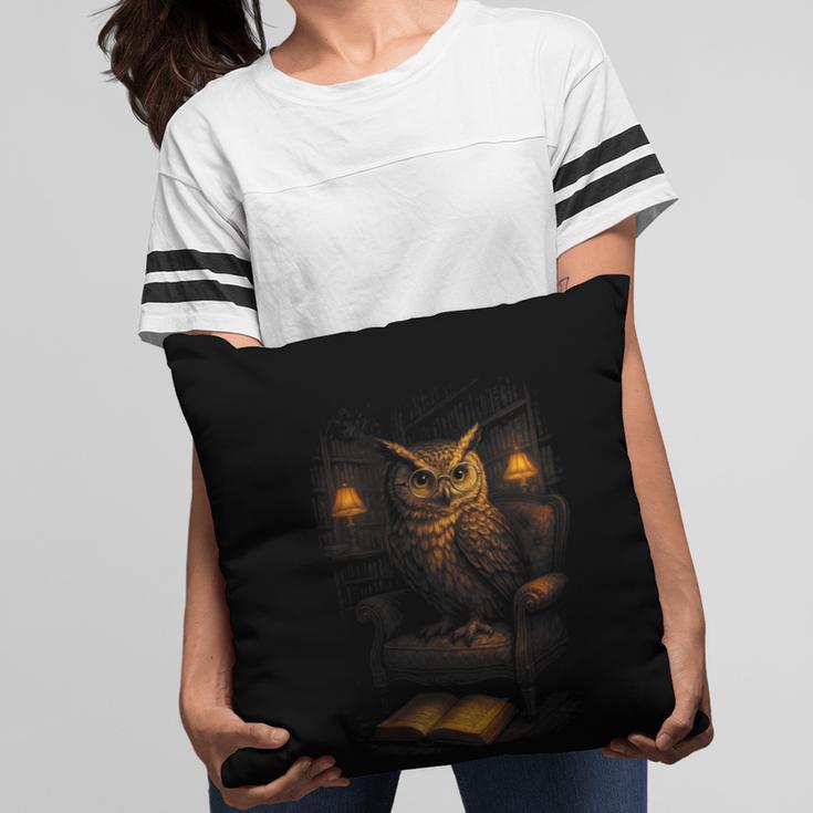 Owl Library Books Wisdom Reading Vintage Scholar Pillowcase