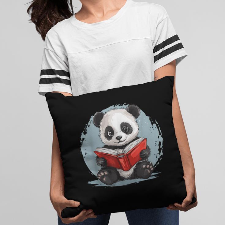 Panda With Book For Reading Enthusiasts Pillowcase