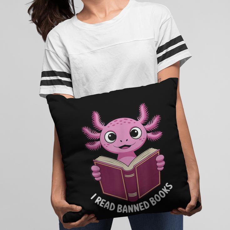 I Read Banned Books Axolotl Reading Pillowcase I Read Banned Books Axolotl Reading Pillowcase