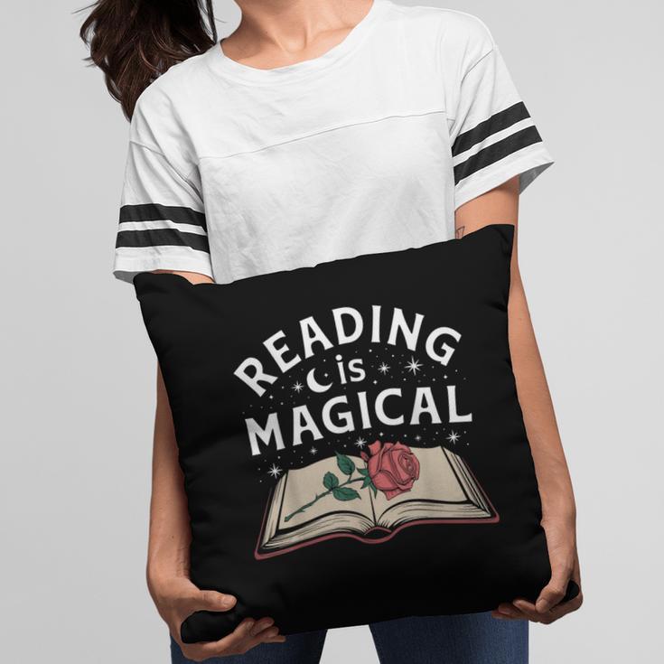 Reading Is Magical Book Lover Bookworm Librarian Library Day Pillowcase