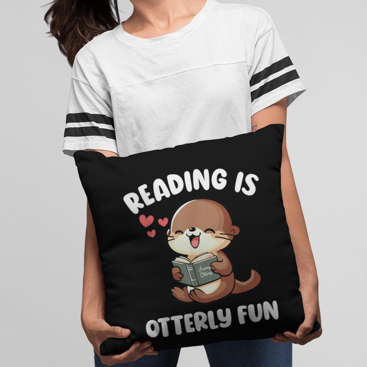 Reading Is Otterly Fun Otter Bookworm Book Lover Librarian Pillowcase