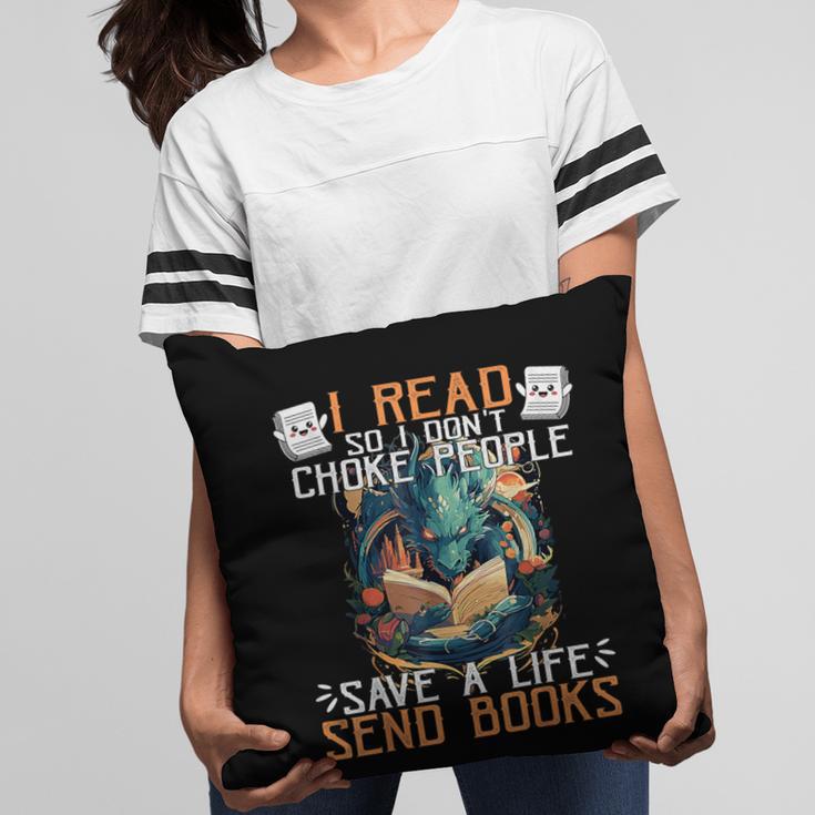 Reading Readers I Read Send Books Dragon Bookworm Tee Pillowcase