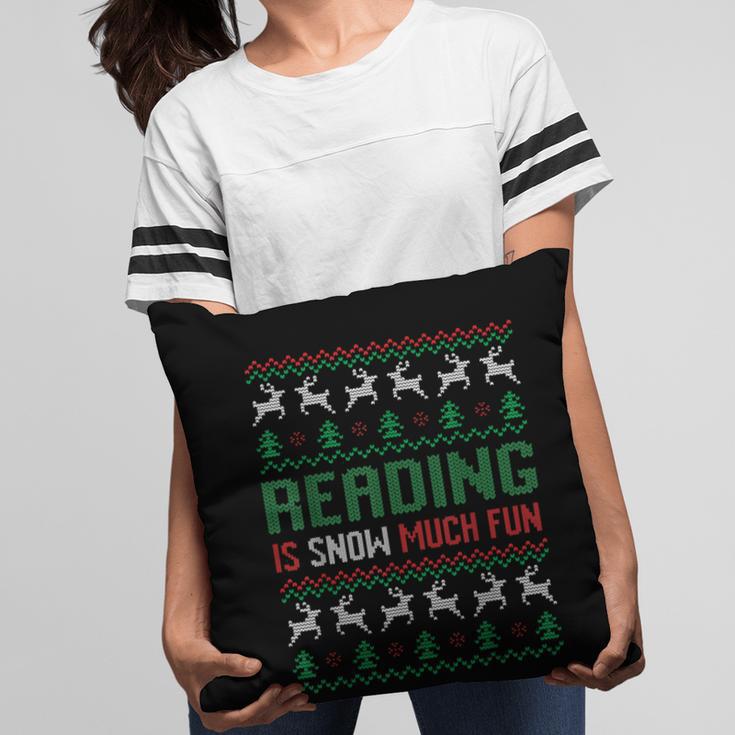 Reading Is Snow Much Fun Winter Bookworm Reading Book Lovers Pillowcase