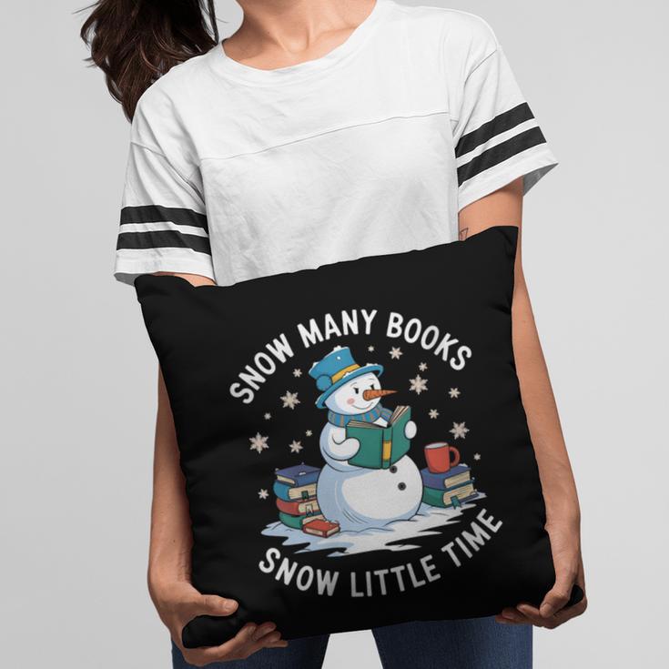 Reading Snowman So Many Books Christmas Books Readers Pillowcase