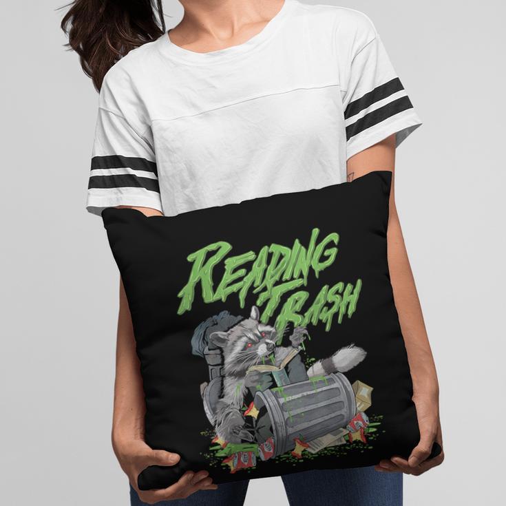 Reading Trash Racoon Bookworm Bookish Librarian Book Lover Pillowcase