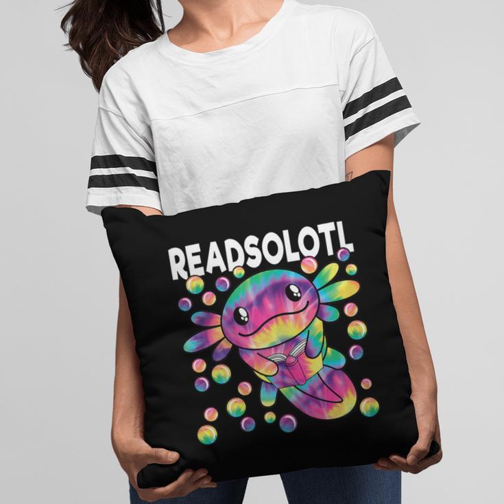 Readsolotl Cute Axolotl Book Lover Reading Women Girls Pillowcase