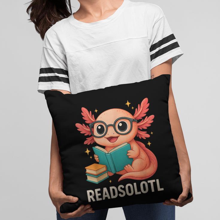 Readsolotl Kawaii Axolotl Reading Book Lover Pillowcase
