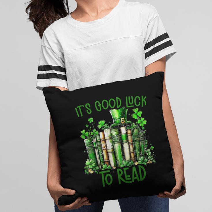 Retro Book Lucky Reading Teacher St Patrick's Day -Adults Small Cotton Blend Polyester Blend Short Sleeve Pillowcase