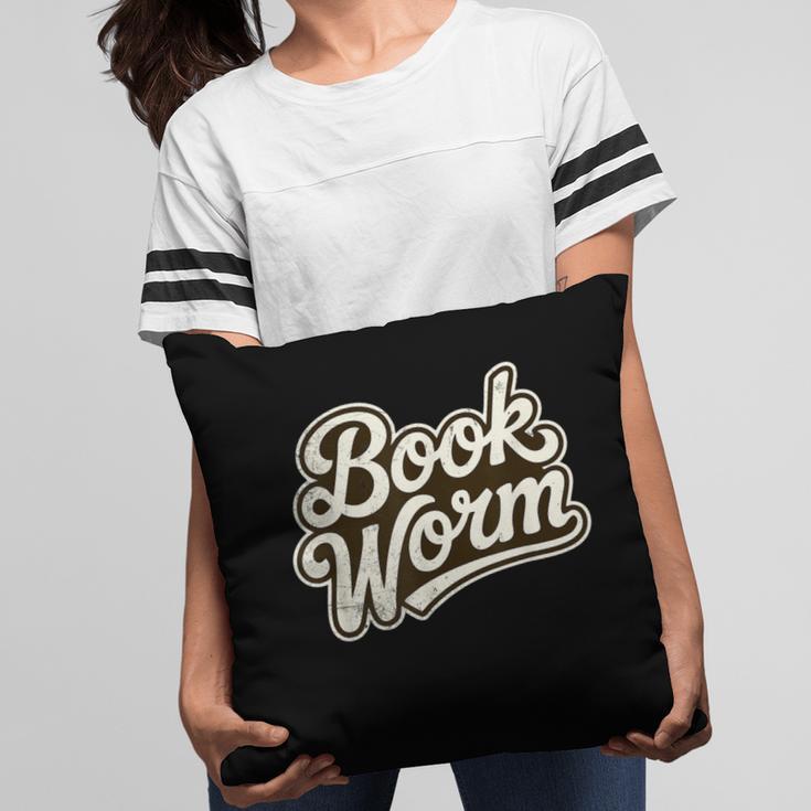 Retro Book Worm Reading For Book Lovers Pillowcase
