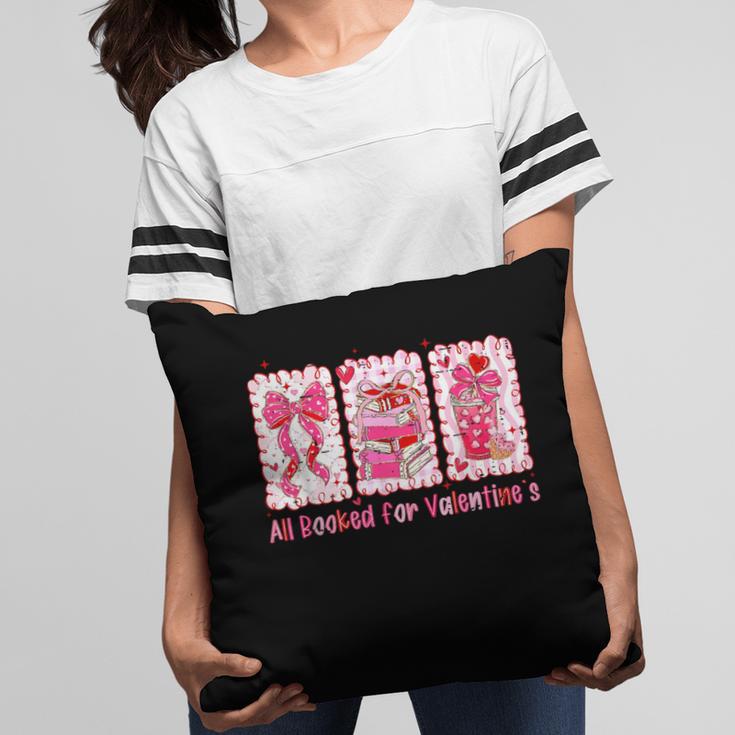 Retro Coquette Bow All Booked For Valentines Book Lover Cute Pillowcase