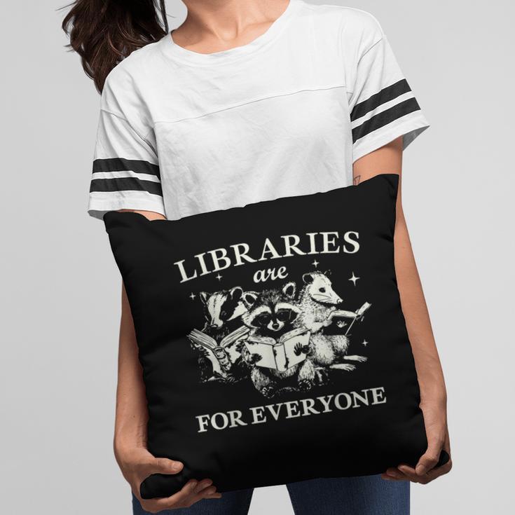 Retro Libraries Are For Everyone Racoon Reading Book Lover Pillowcase Retro Libraries Are For Everyone Racoon Reading Book Lover Pillowcase