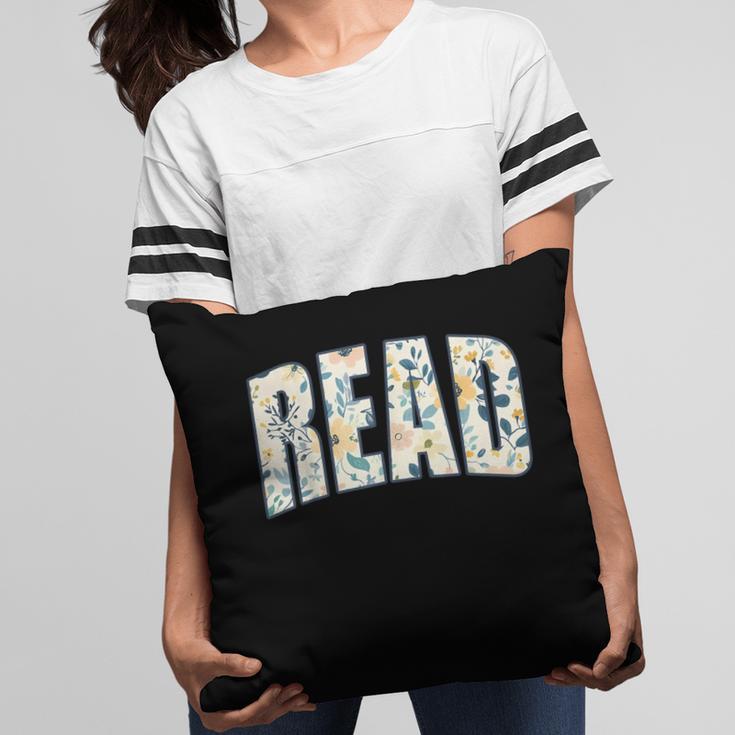 Retro Read Floral Reading Bookworm Librarian Book Lover Pillowcase