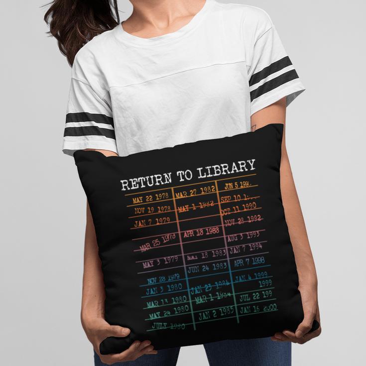 Return To Library Card Book Due Date Bookish Reading Pillowcase