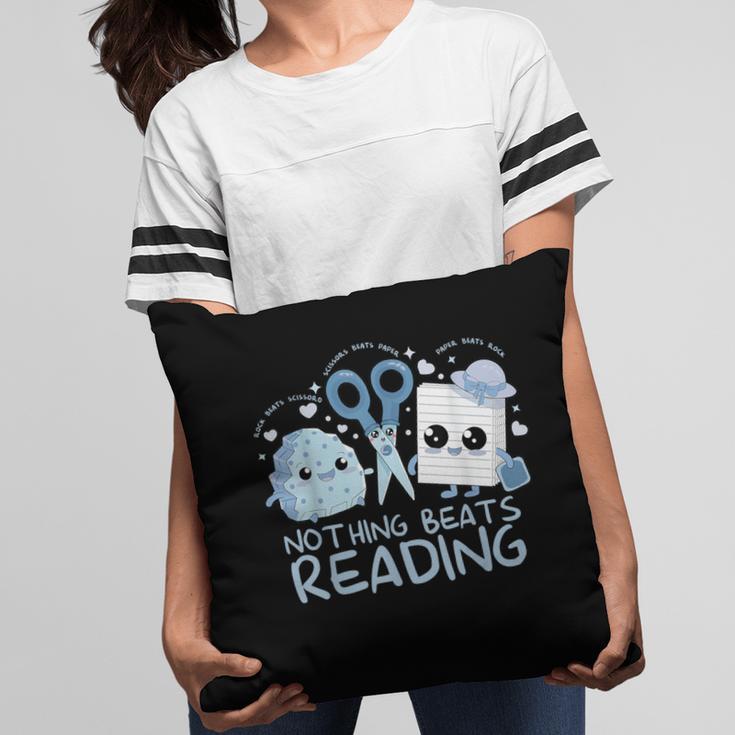 Rock Paper Scissors Nothing Beats Reading Book Lover Pillowcase