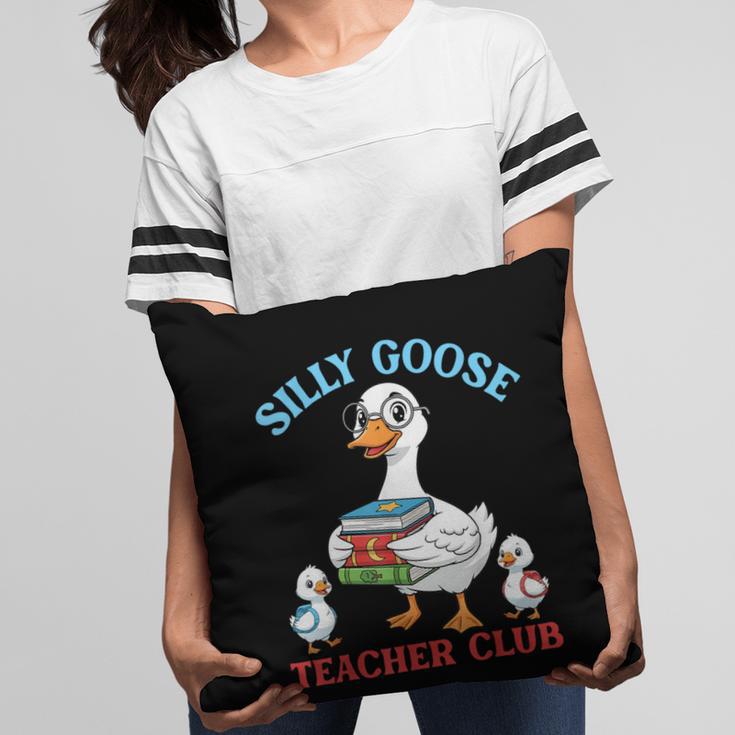 Silly Goose With Books Teacher Club School Educator Pillowcase