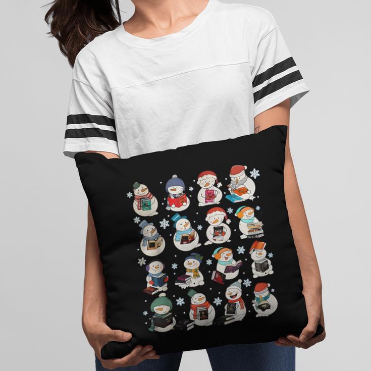Snowman Reading Book Christmas Cozy Book Lover Bookish Pillowcase Snowman Reading Book Christmas Cozy Book Lover Bookish Pillowcase