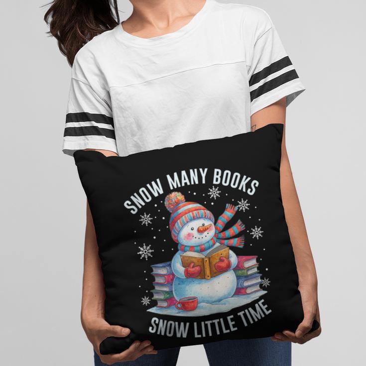 Snowman Reading Snow Many Books Snow Little Time Winter Pillowcase Snowman Reading Snow Many Books Snow Little Time Winter Pillowcase