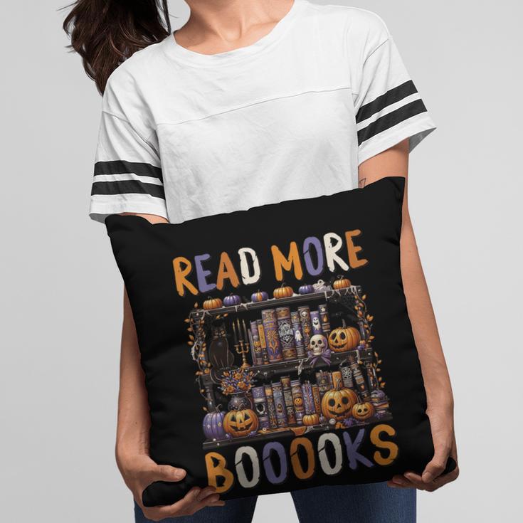 Spooky Halloween Bookshelf Bookcase Read More Books Pillowcase