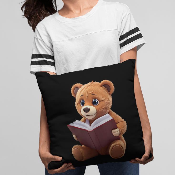 Teddy Bear Reading a Book Pillowcase